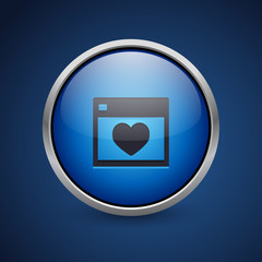 Push Button - Dark Blue Web Icon