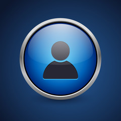 Push Button - Dark Blue Web Icon