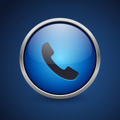 Push Button - Dark Blue Web Icon