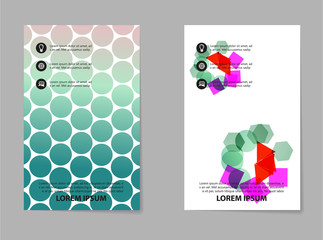 Brochure design, geometric abstract business brochure template, creative trend brochure