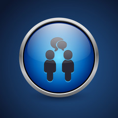 Push Button - Dark Blue Web Icon