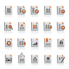 Different types of Document icons - vector icon set