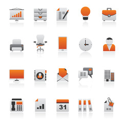 Business and office icons - vector icon set