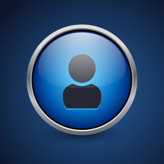 Push Button - Dark Blue Web Icon