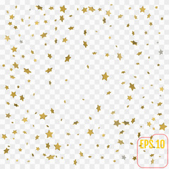 3d Confetti Star Background Pattern. Modern design. Vector illustration