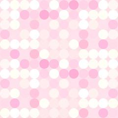 Pink background or texture with different colored circles