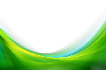 Illustration of a background with a green wave 