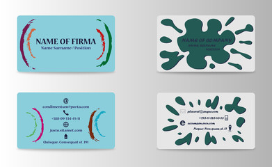 Vector modern creative and trending business cards set collection