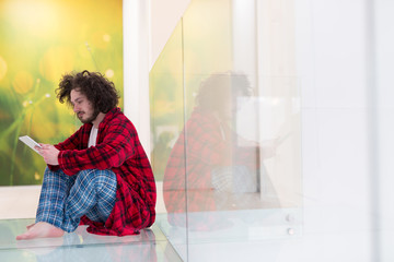 young freelancer using tablet computer