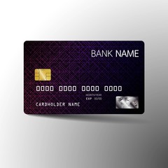 Modern credit card template design. With inspiration from the abstract. Vector illustration.Glossy plastic style.