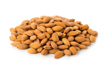 Heap of shelled almond kernels