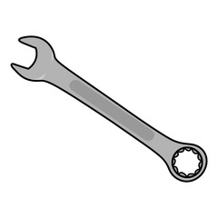 Cartoon Wrench Vector Illustration