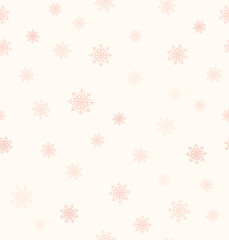 Rose snowflake pattern. Seamless vector background