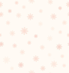 Rose snowflake pattern. Seamless vector background