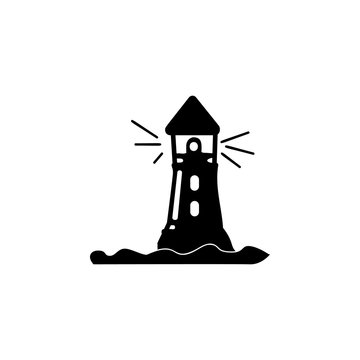 Lighthouse icon. Beach holidays simple icon. Travel element icon. Premium quality graphic design. Signs, outline symbols collection icon for websites, web design