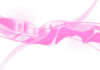 Pink wave abstract background, Vector illustration