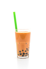 thai milk tea with bubble
