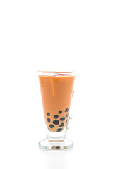 thai milk tea with bubble