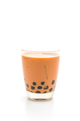 thai milk tea with bubble