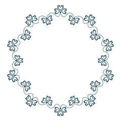 Floral vector frame