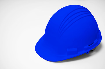 Blue helmet isolated.