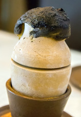 Clay pot for the Turkish Testi Kebab traditional Turkish cuisine