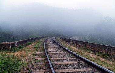 Fototapeta na wymiar Mountain landscape, bridge railways, Ella, Sri Lanka