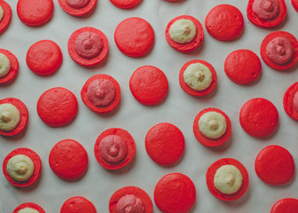 Red and White Macaron