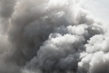 Bomb smoke background, Smoke caused by explosions, White smoke like clouds background.