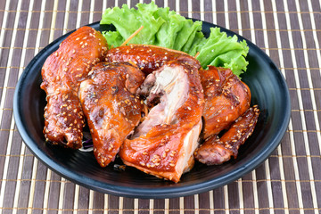 Grilled Chicken on black plate