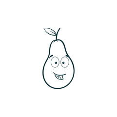 fruit mascot cartoon illustration