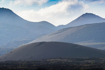 Fototapeta premium Incredible Volcanic Landscape of Lanzarote. Canary Islands. Spain
