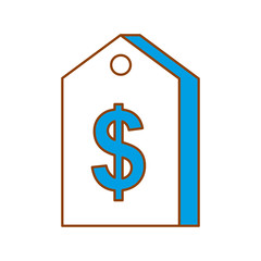 price tag commerce shopping sale online vector illustration