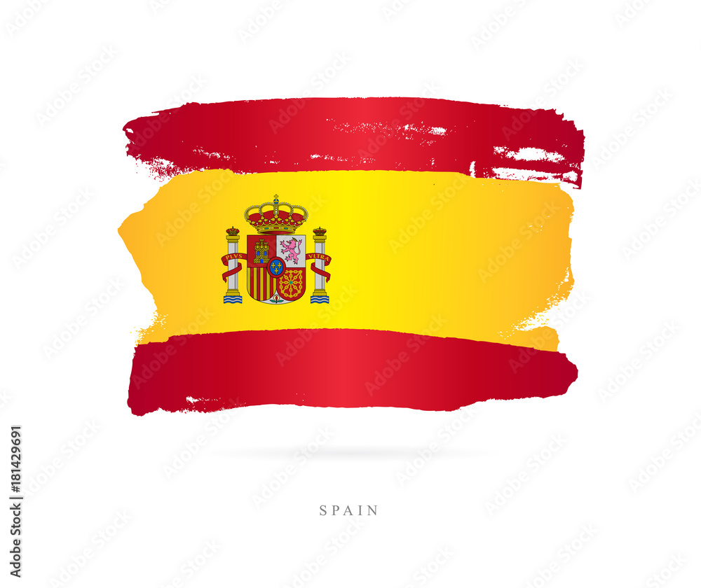 Wall mural Flag of Spain. Abstract concept