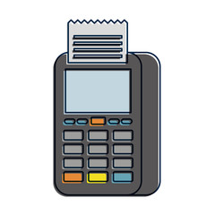 dataphone transaction payment shop online icon vector illustration