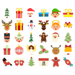 christmas icon set