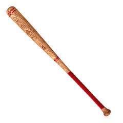 3d render of baseball bat isolated on white background