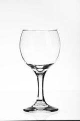 wine glass on white background