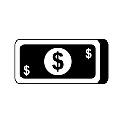 money banknote dollar cash currency icon vector illustration