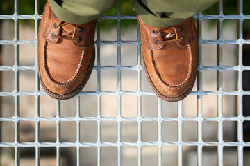 Work and safety shoes, for industrial and construction step and stand on drain grates - cover ,...