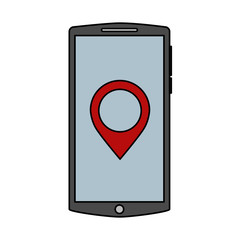 mobile phone gadget technology touch screen vector illustration