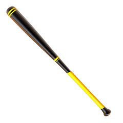 3d render of baseball bat isolated on white background