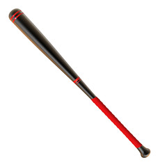 3d render of baseball bat isolated on white background