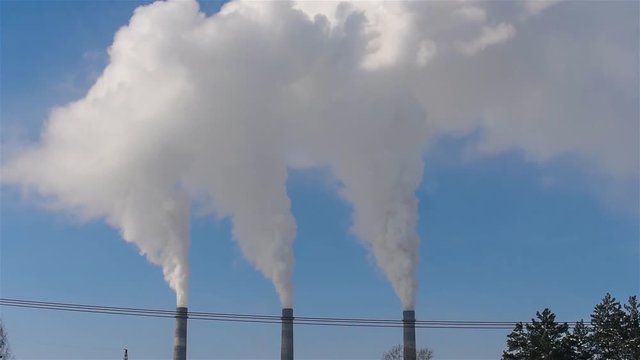 Smoke from a coal-fired power station 