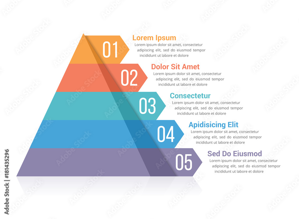 Wall mural pyramid infographics