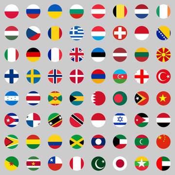 Flags of the countries of the world, a large set of flags of different countries.