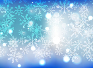Abstract background. Snowflakes. Set. Different. Snow. Winter. New Year's and Christmas.