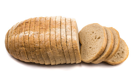 Slices of bread isolated