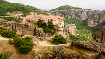 Fototapeta na wymiar Monastery in Meteora region in Greece 