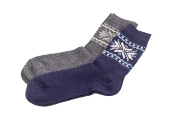 Two pairs of the different wool thermal socks